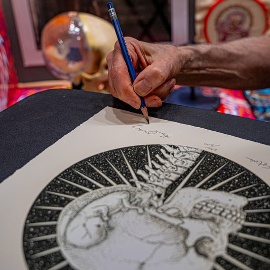 💀 Skull Fetus 💀 Unveiling Alex Grey's New Deckled Edge Fine Art Paper Print