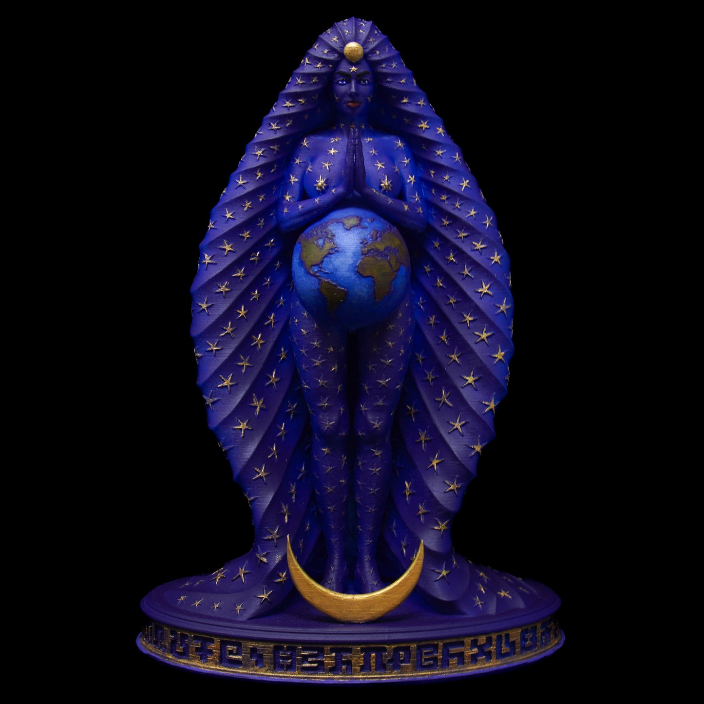 Cosmic Mother - Hand Painted Printed Sculpture
