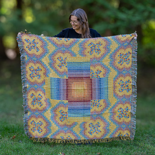 Rainbow Cross - Art Blanket