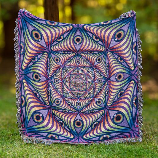 Rainbow Eye Ripple - Art Blanket