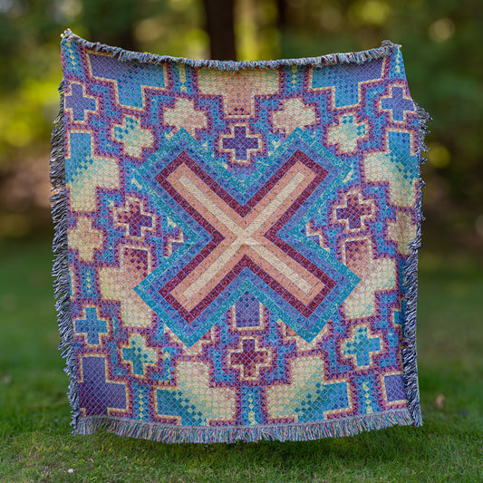 X in a Cross Field - Art Blanket