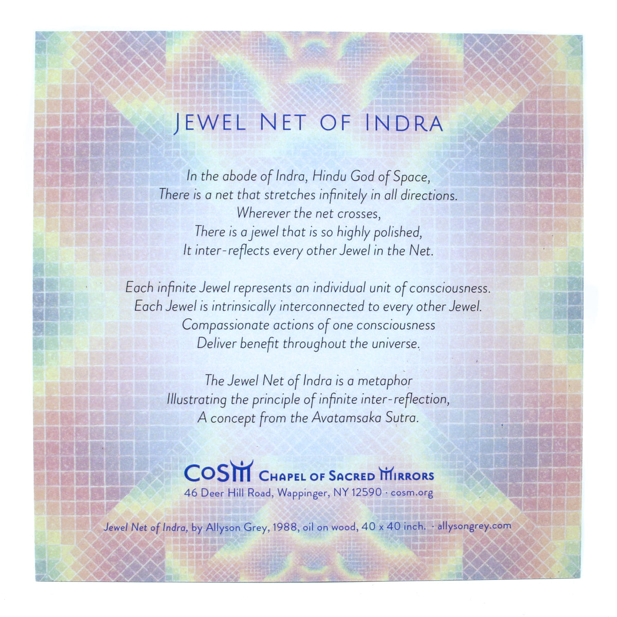 Jewel Net of Indra - Prayer Card