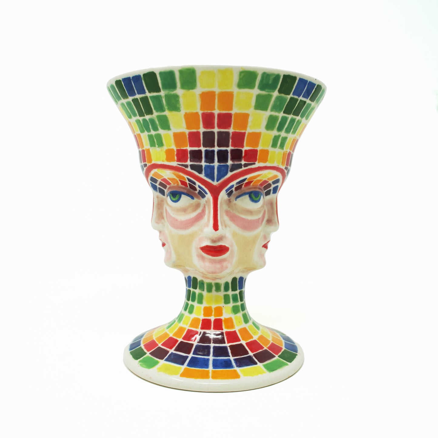 Grid with Orange Interior - Ceramic Grail