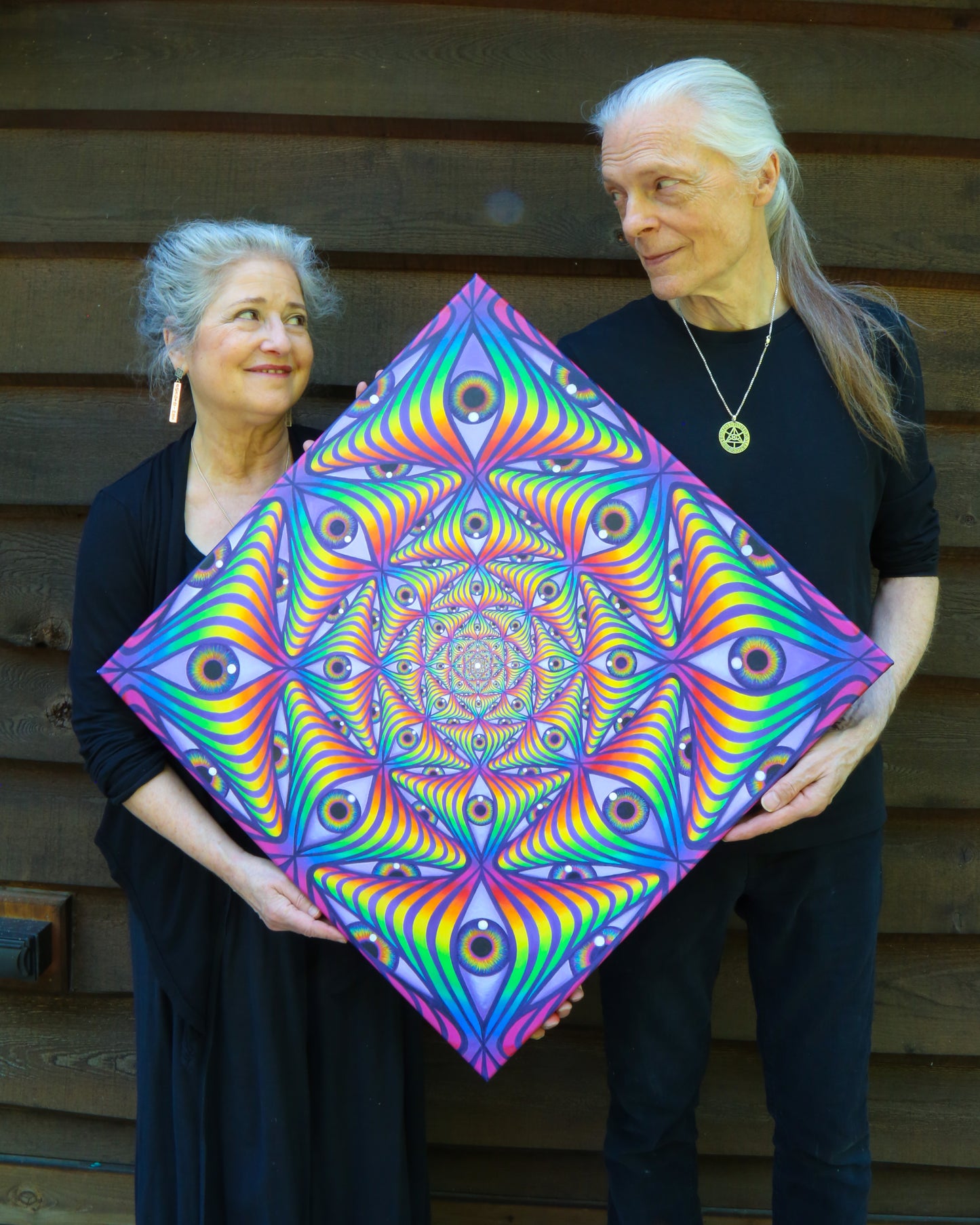 Rainbow Eye Ripple - Canvas Print