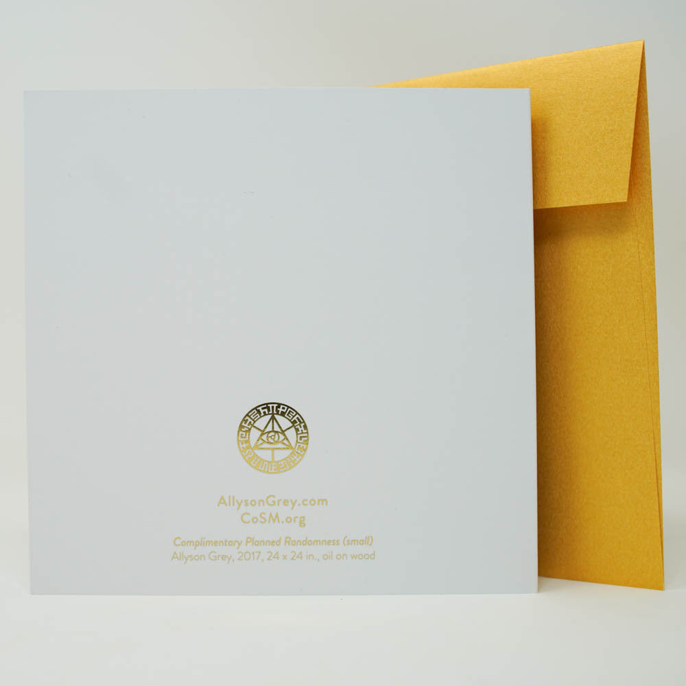 Complimentary Planned Randomness - Gold Foil Notecard