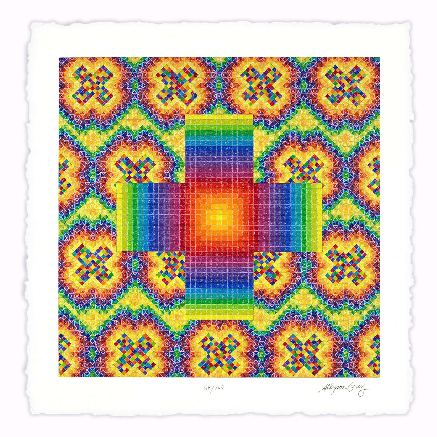 Rainbow Cross - Paper Print