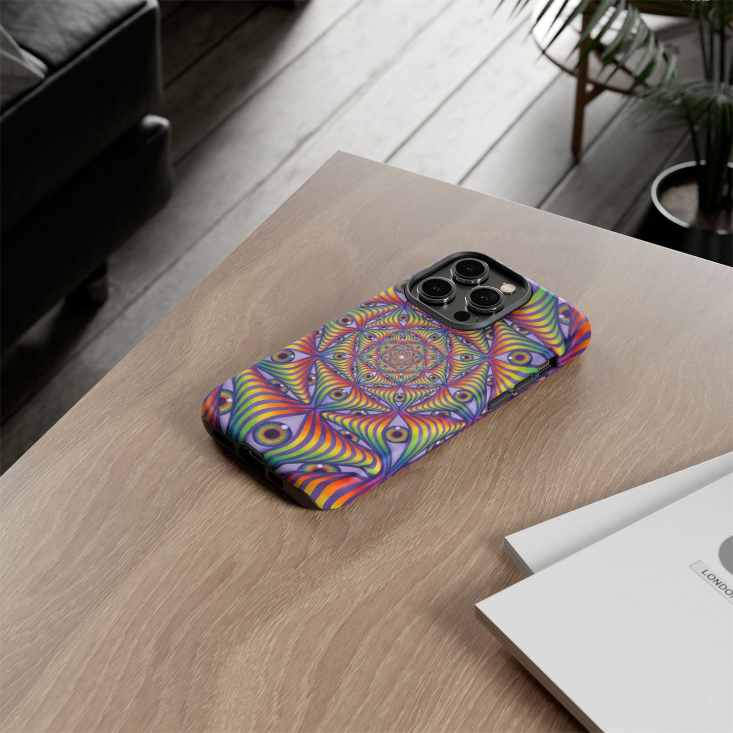 Rainbow Eye Ripple - Phone Case