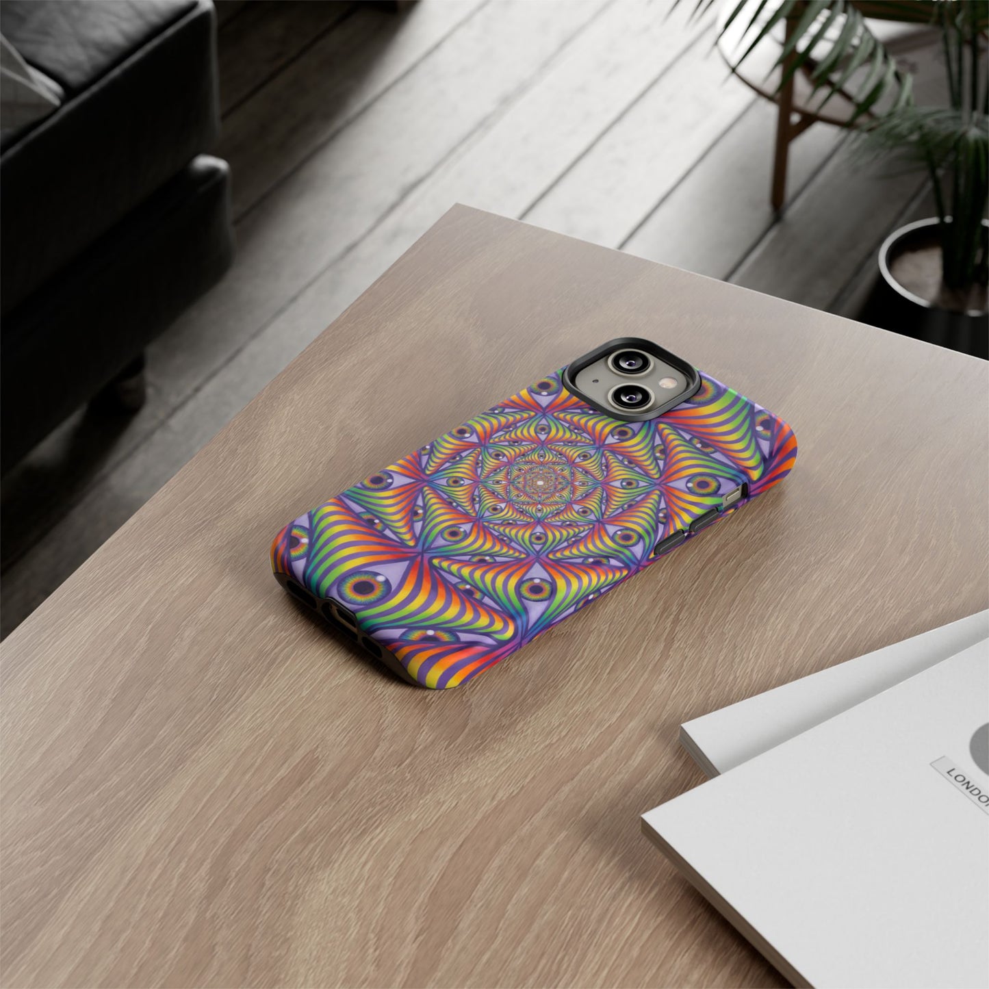 Rainbow Eye Ripple - Phone Case