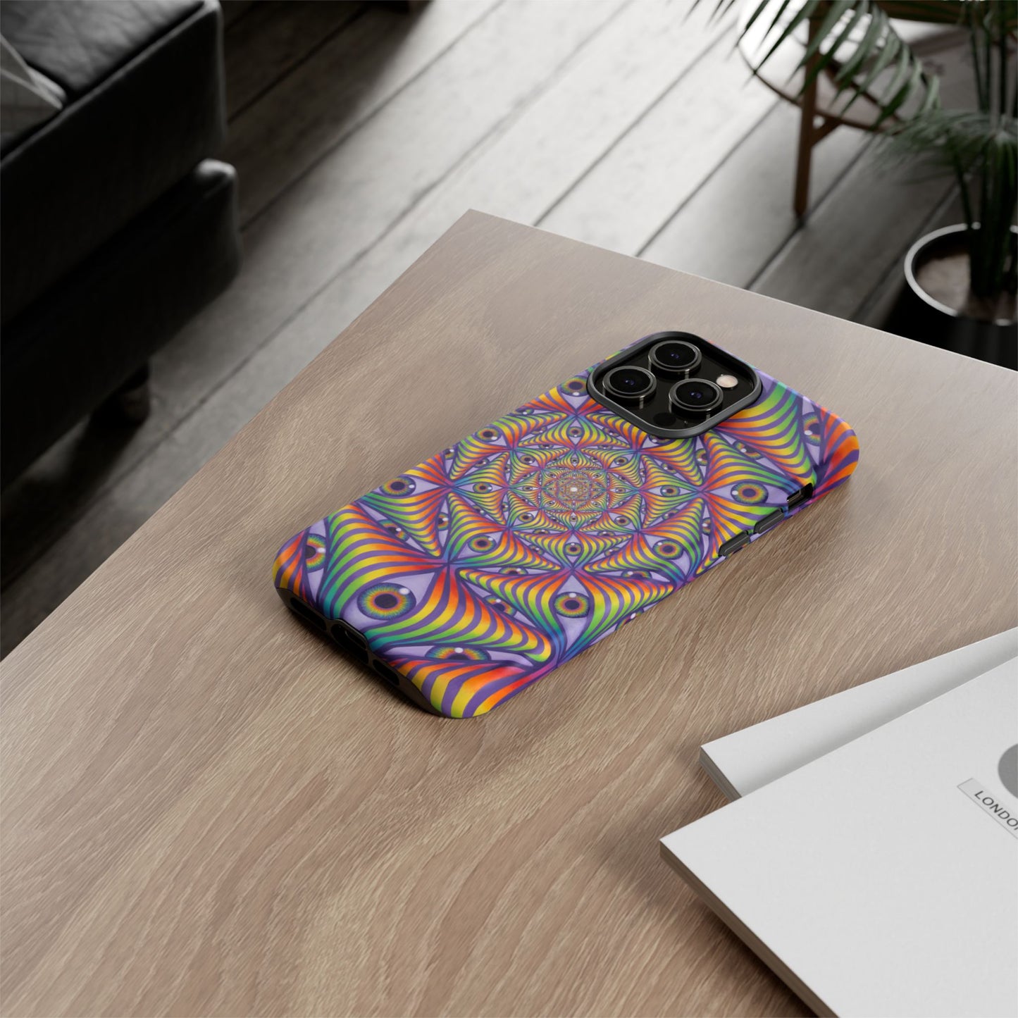 Rainbow Eye Ripple - Phone Case