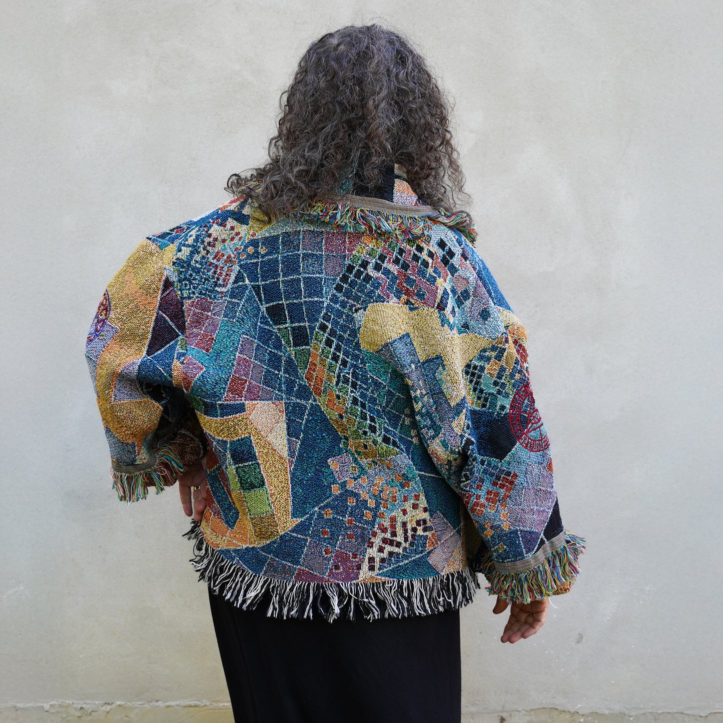 Blue Chaos - Woven Cardigan