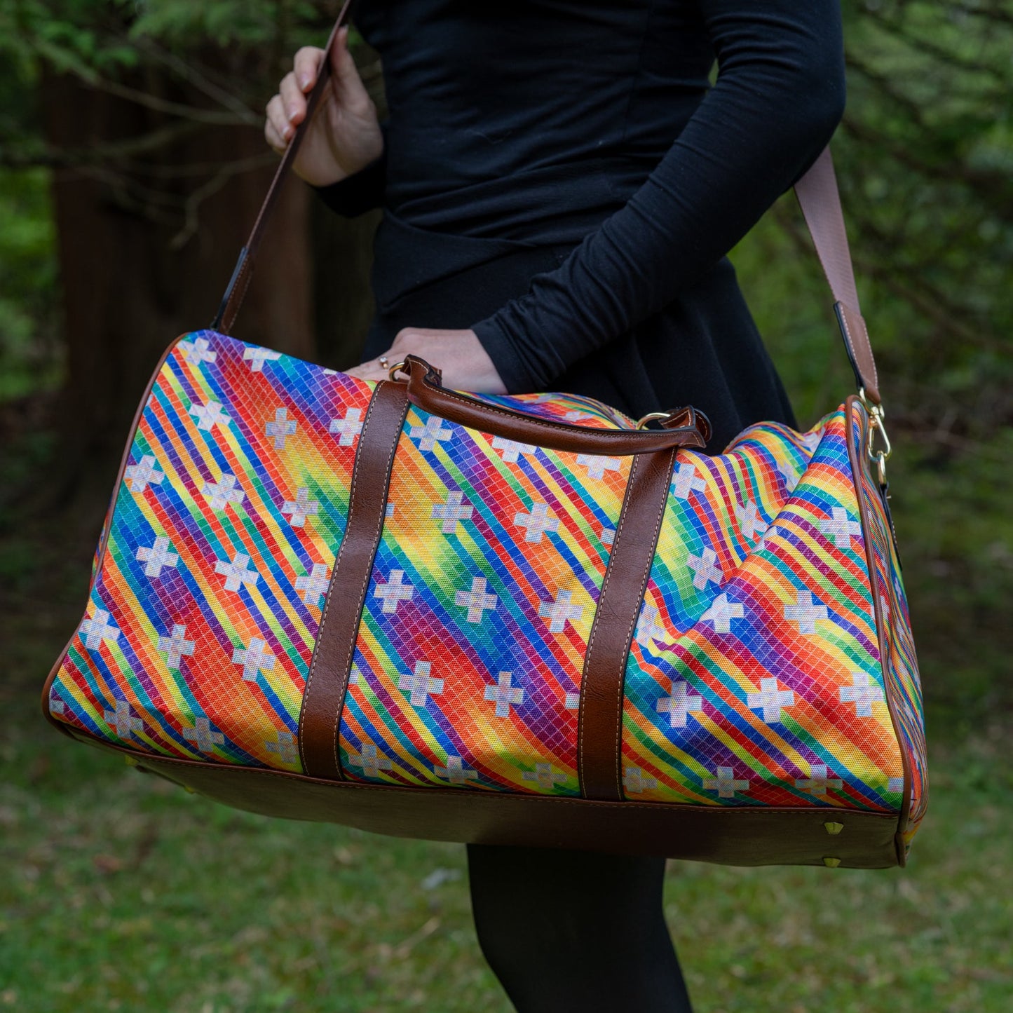 Pearlescent Crossfield in Spectral Rain - Travel Bag