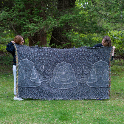 Net of Being (B&W) - Art Blanket