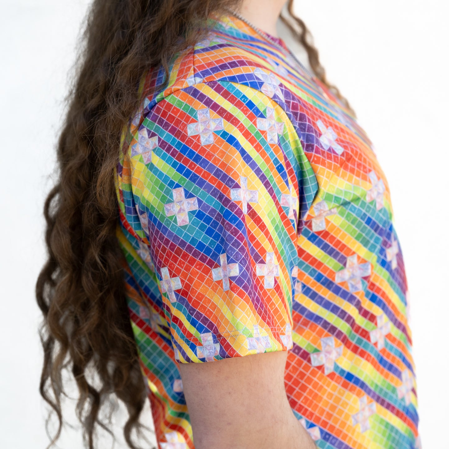 Pearlescent Crossfield in Spectral Rain - Dye Sub Tee