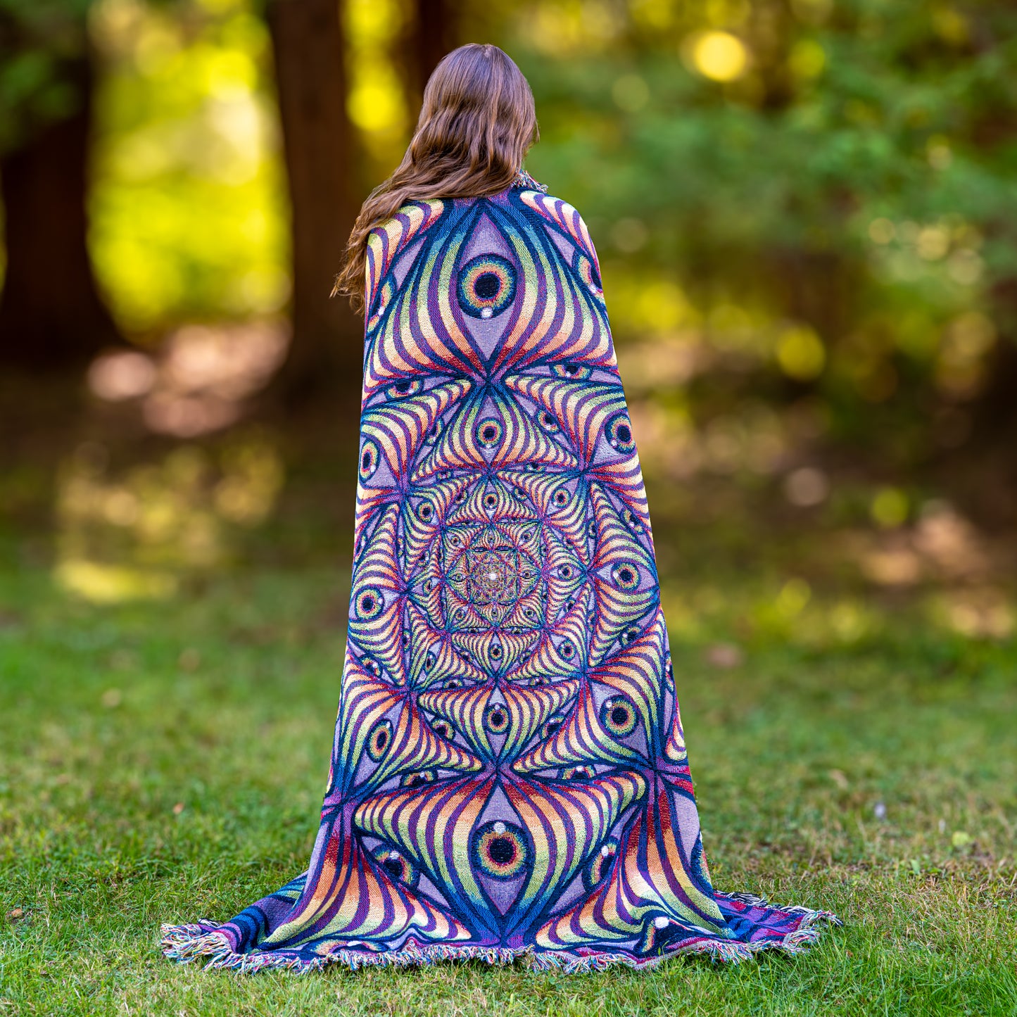 Rainbow Eye Ripple - Art Blanket