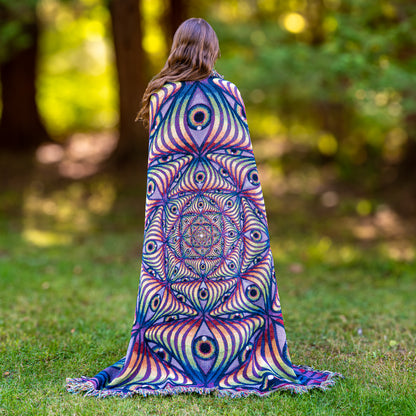 Rainbow Eye Ripple - Art Blanket