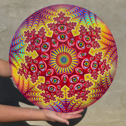 Vision Crystal Tondo - Holographic Textured Metal Print  (without frame)