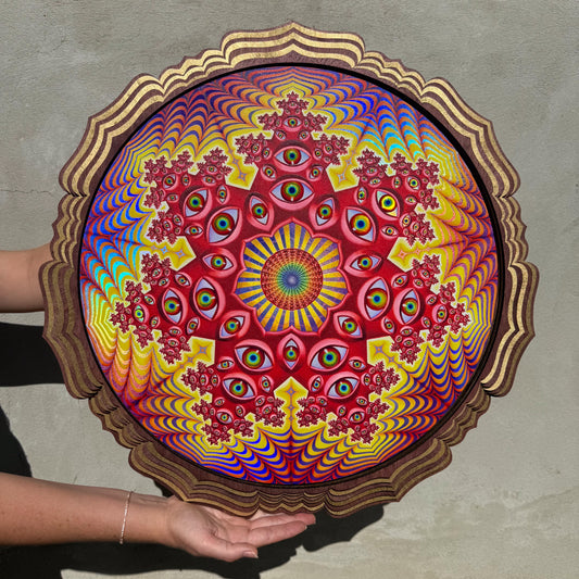 Vision Crystal Tondo - Holographic Textured Metal Print
