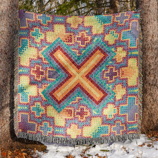 X in a Cross Field - Art Blanket