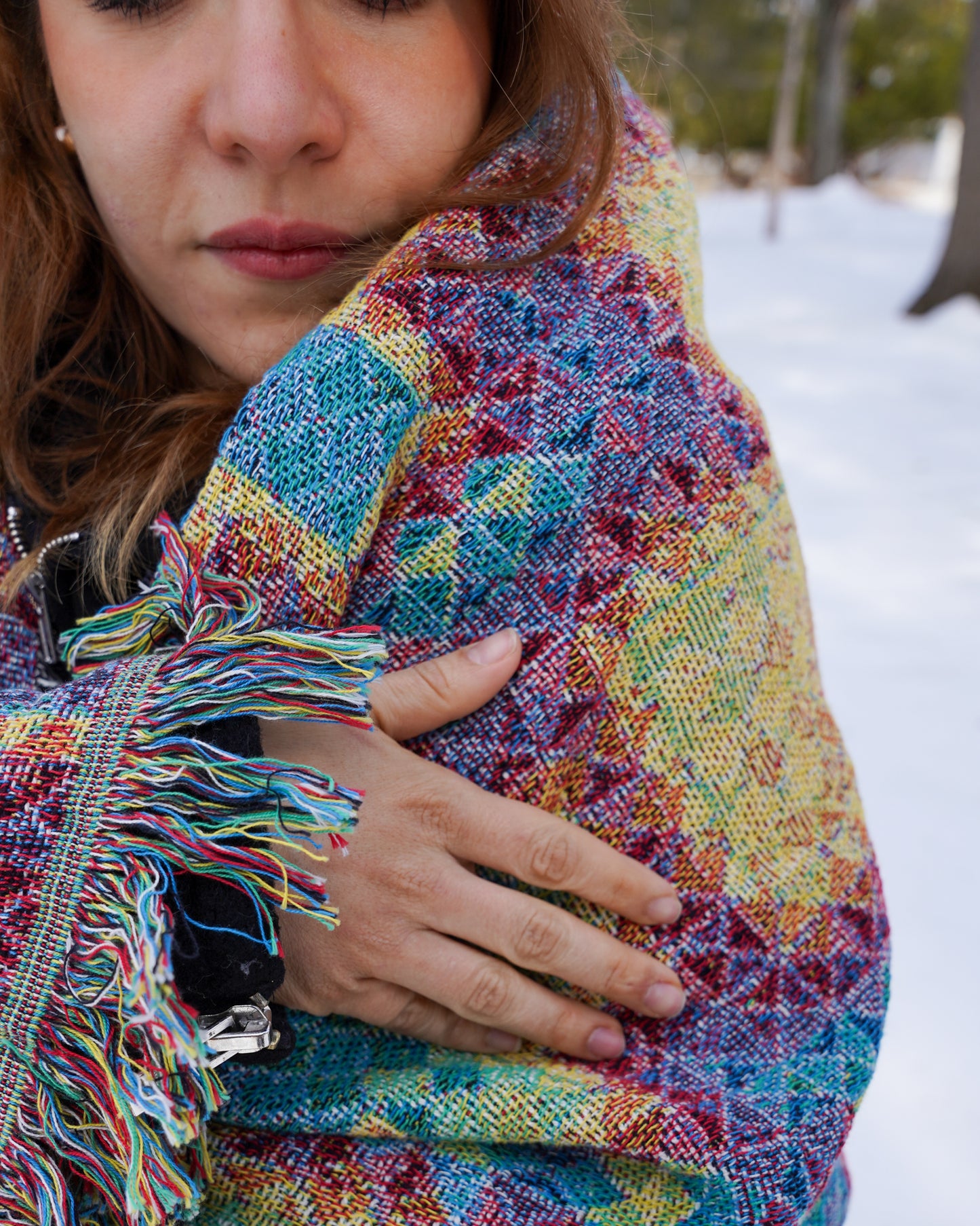 X in a Cross Field - Art Blanket