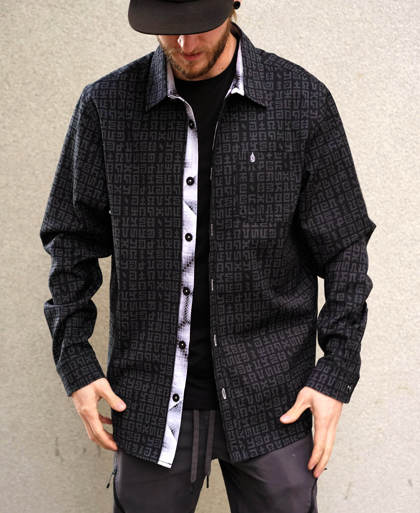 Ink Wash - Lined Button Down Shirt