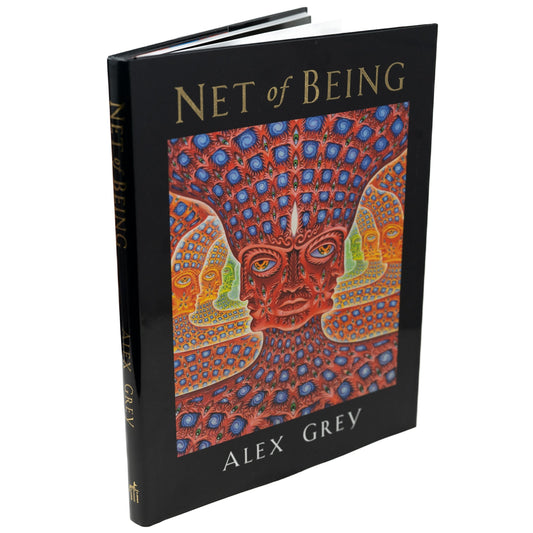 CoSM Shop Net of Being hardcover book by Alex Grey, featuring vibrant psychedelic art.