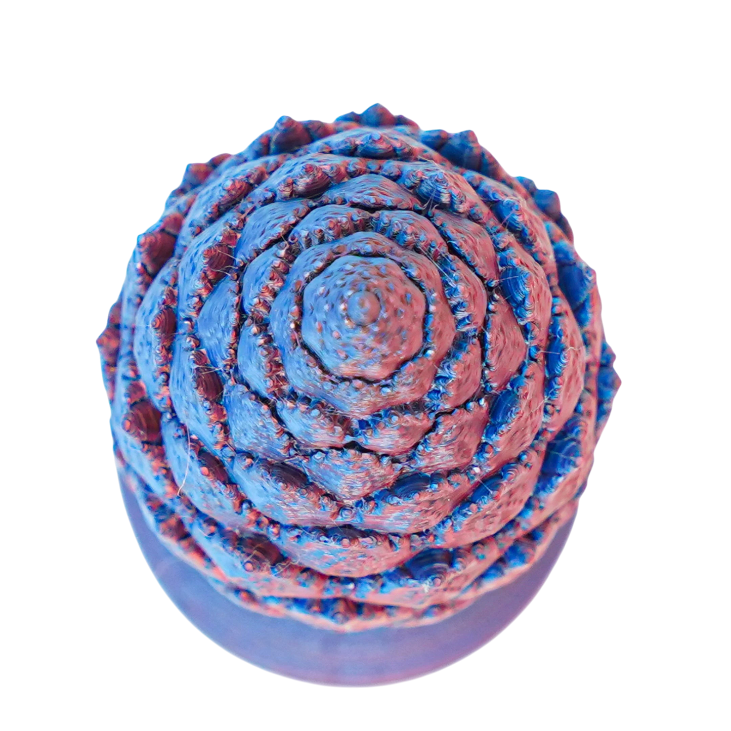 CoSM Shop Pineal Angel sculpture, 4-inch, blue and red, detailed pinecone shape, spiritual art by Alex & Allyson Grey.