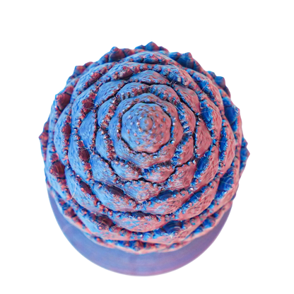 CoSM Shop Pineal Angel sculpture, 4-inch, blue and red, detailed pinecone shape, spiritual art by Alex & Allyson Grey.