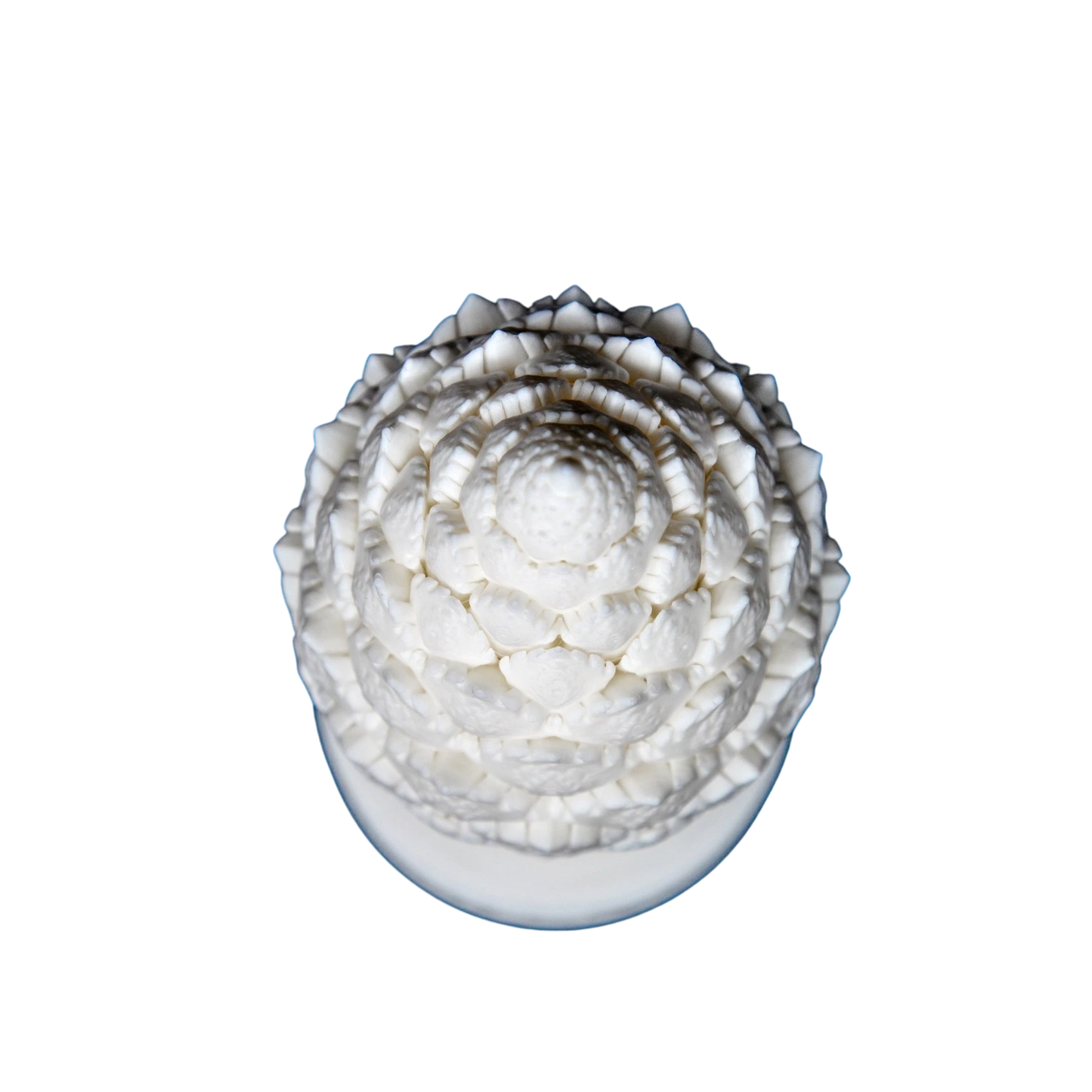 CoSM Shop white printed sculpture of Pineal Angel, 8 inches, inspired by Alex Grey art, spiritual symbolism.