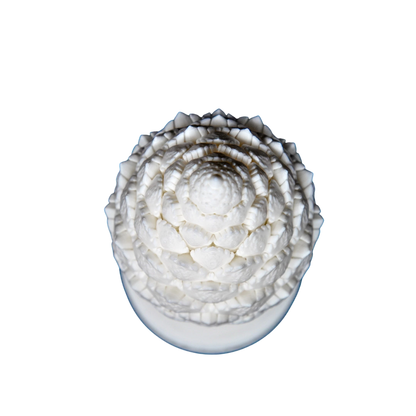 CoSM Shop white printed sculpture of Pineal Angel, 8 inches, inspired by Alex Grey art, spiritual symbolism.