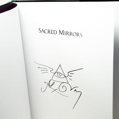 CoSM Shop Sacred Mirrors book with signature and eye of providence symbol. 100 pages, 50 color plates.