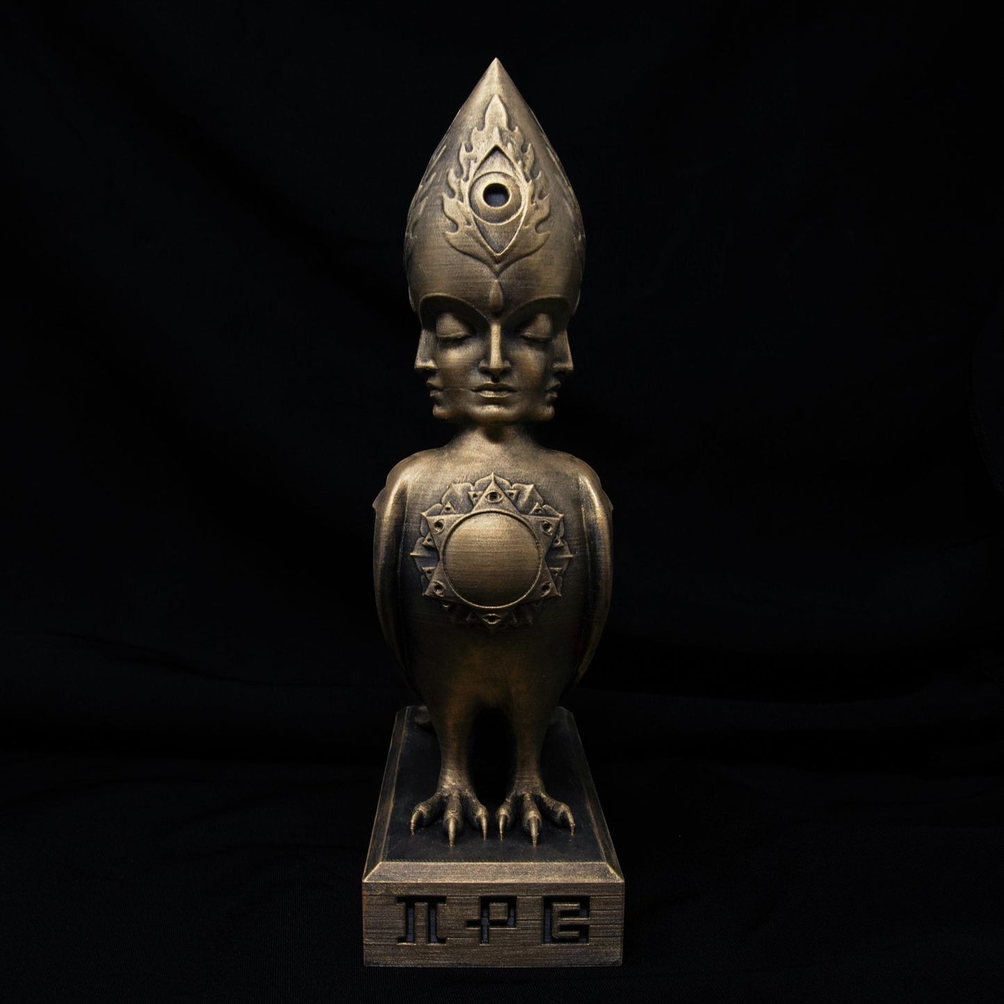 CoSM Shop Soulbird sculpture by Alex Grey, hand-painted bronze finish, 10" tall, limited edition of 100.