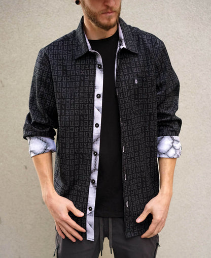 Ink Wash - Lined Button Down Shirt