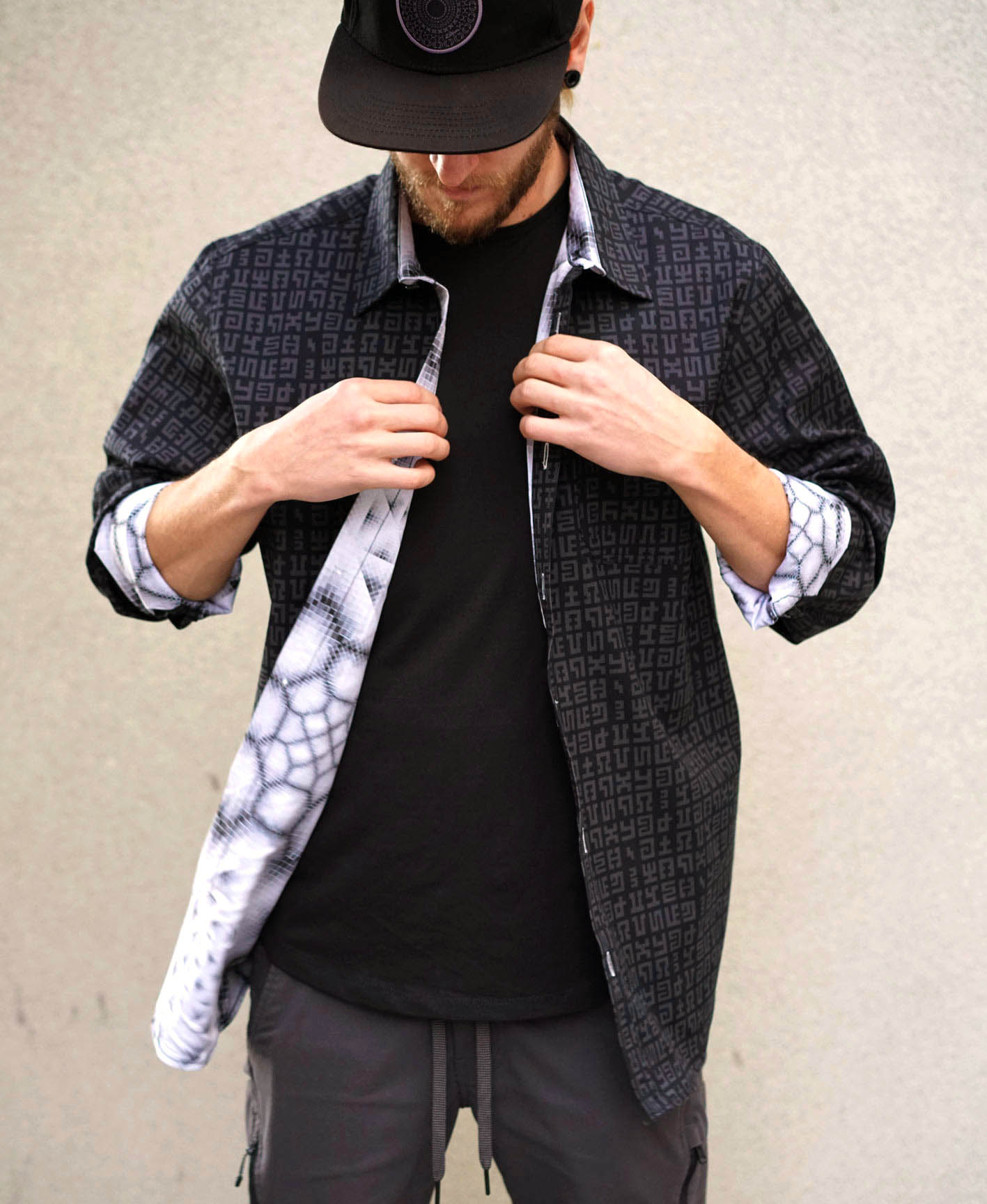 Ink Wash - Lined Button Down Shirt