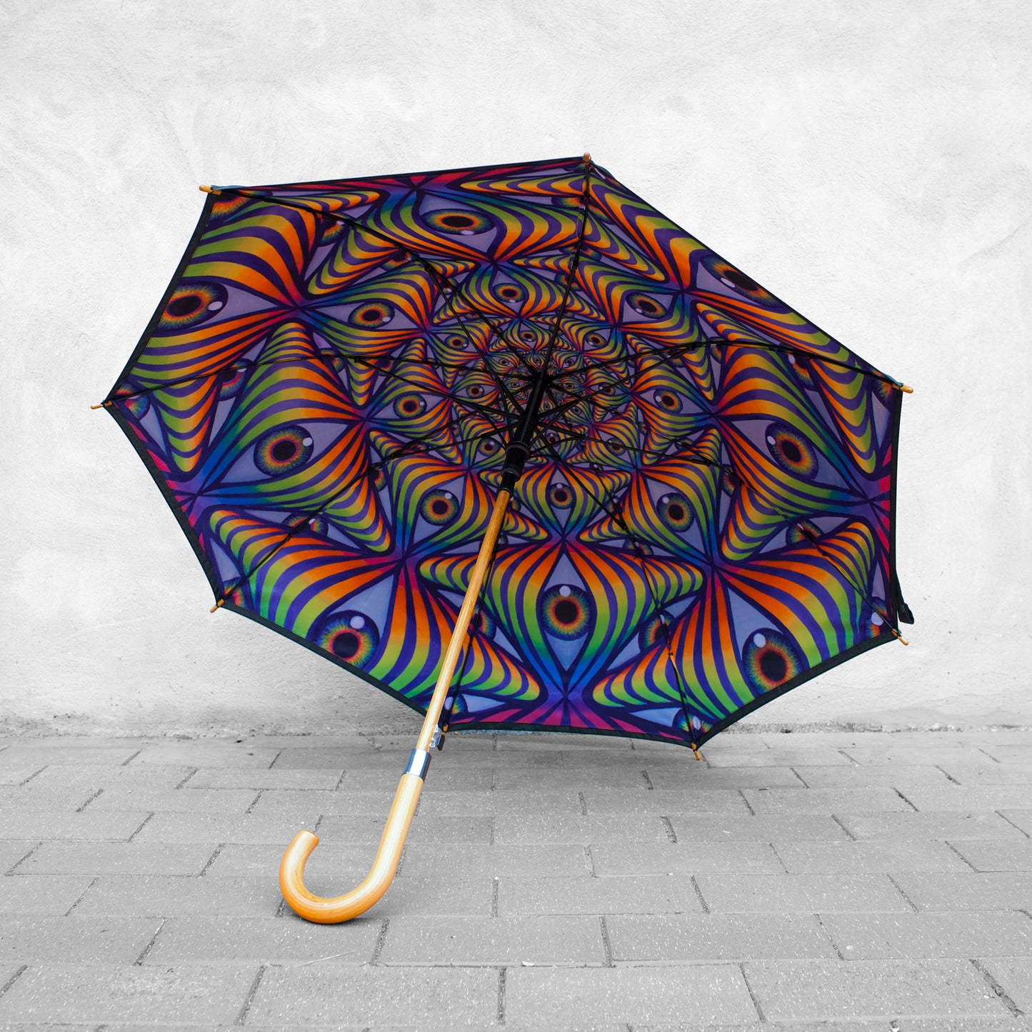 Rainbow Eye Ripple - Full-Size Umbrella