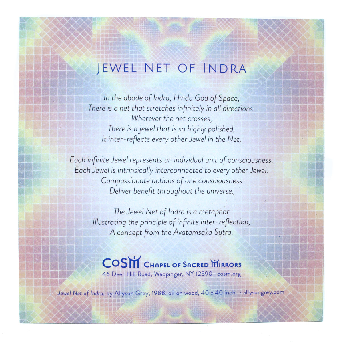 Jewel Net of Indra - Prayer Card