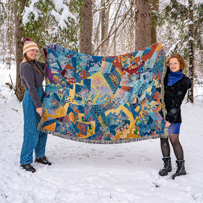 Blue Chaos - Art Blanket