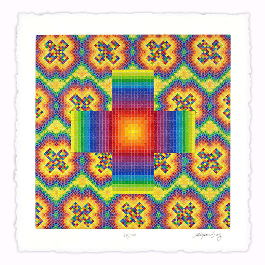 Rainbow Cross - Paper Print