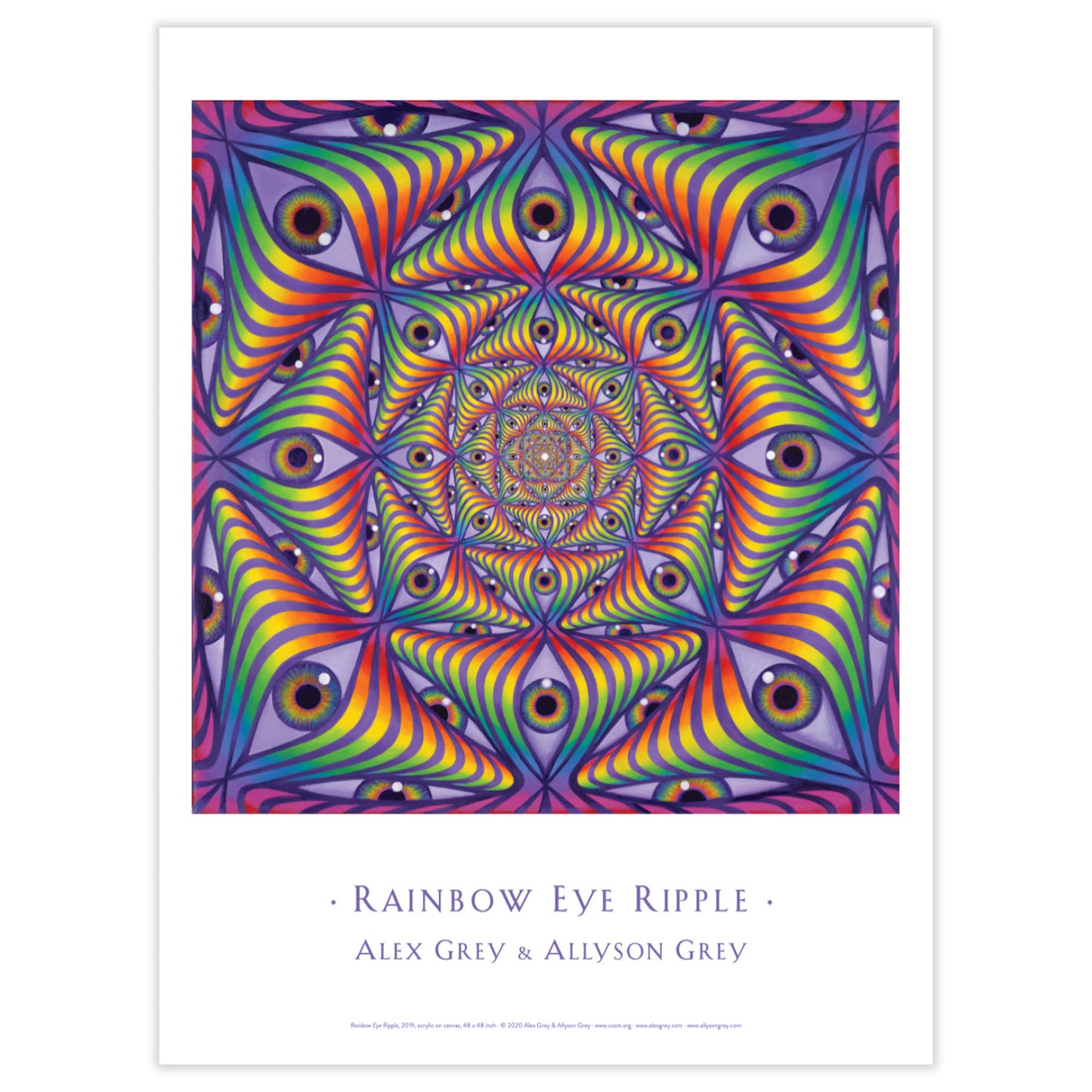 Rainbow Eye Ripple - Poster